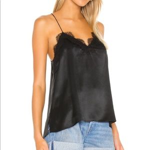 CAMI NYC The Racer Charmeuse in Black, size Small